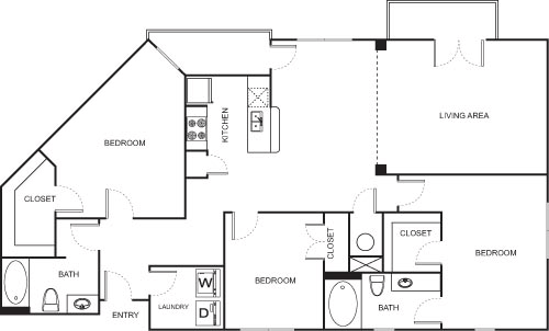 Two Bedroom- 1536 Floorplan Image